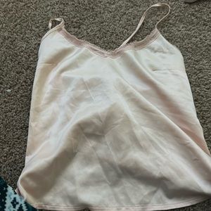 A satin tank top.